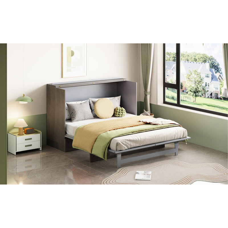 Stylish Grey Bed With Abundant Drawer Space Brushed Robust Structure - Durability, Grey