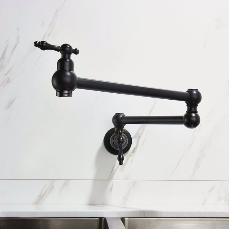 Pot Filler Faucet Wall Mount, Matte Black