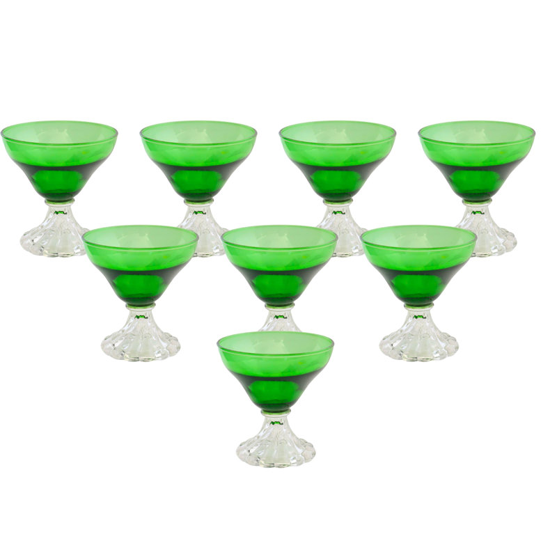 Verres de Noël Mid-Century à ancre de Noël
