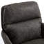 Chaise de bureau de couleur grise, hauteur réglable, cuir synthétique, structure en métal haute résistance et sièges confortables pour la chambre à coucher-453126009