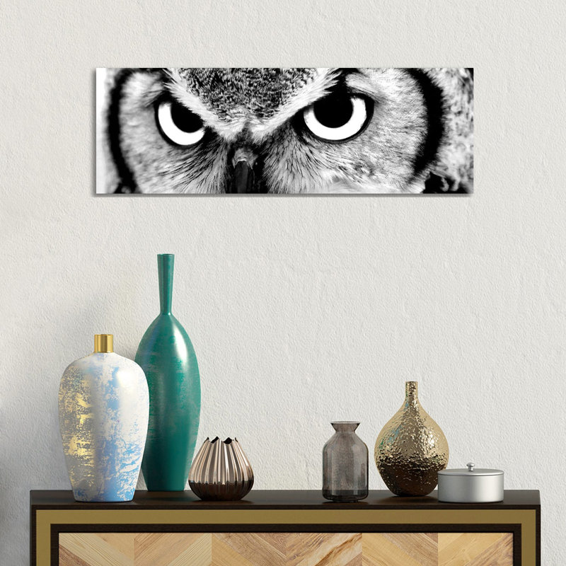 Owl Eyes by PhotoINC Studio - Wrapped Canvas Panoramic Gallery-Wrapped Canvas Giclée, 30.48 cm H x 91.44 cm W x 3.175 cm D