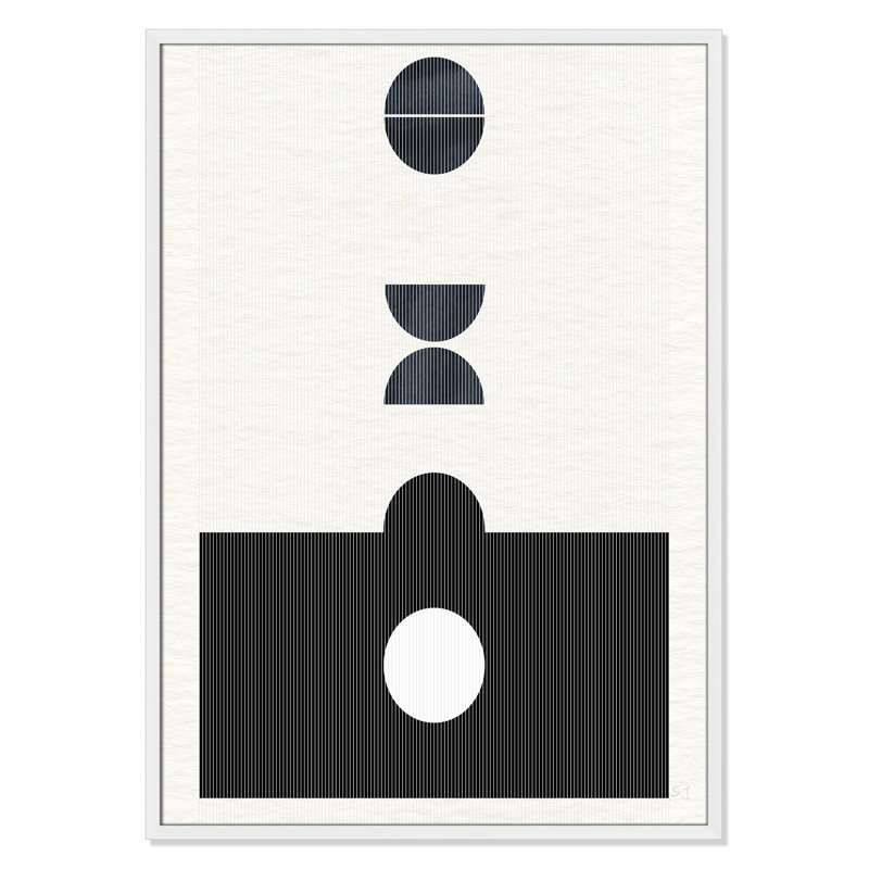 Eclipse I Print by Susan Jill, 41.5" H x 29.5" W x 0.75" D, Satin White Framed