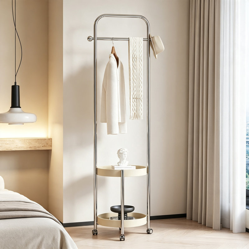 Coat Rack with Saddle Leather Trays