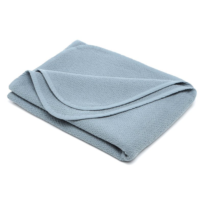 Twin White Organic Cotton Baby Throw Blanket