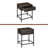 19" Brown End Table