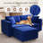 71" Modular Loveseat Sofa With Seat Storage & Ottoman, Comfy Velvet Fabric Couch For Living Room, Office, Apartment-1256601307
