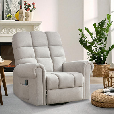 Mylinn 42.5" Wide Manual Standard Recliner with Massager