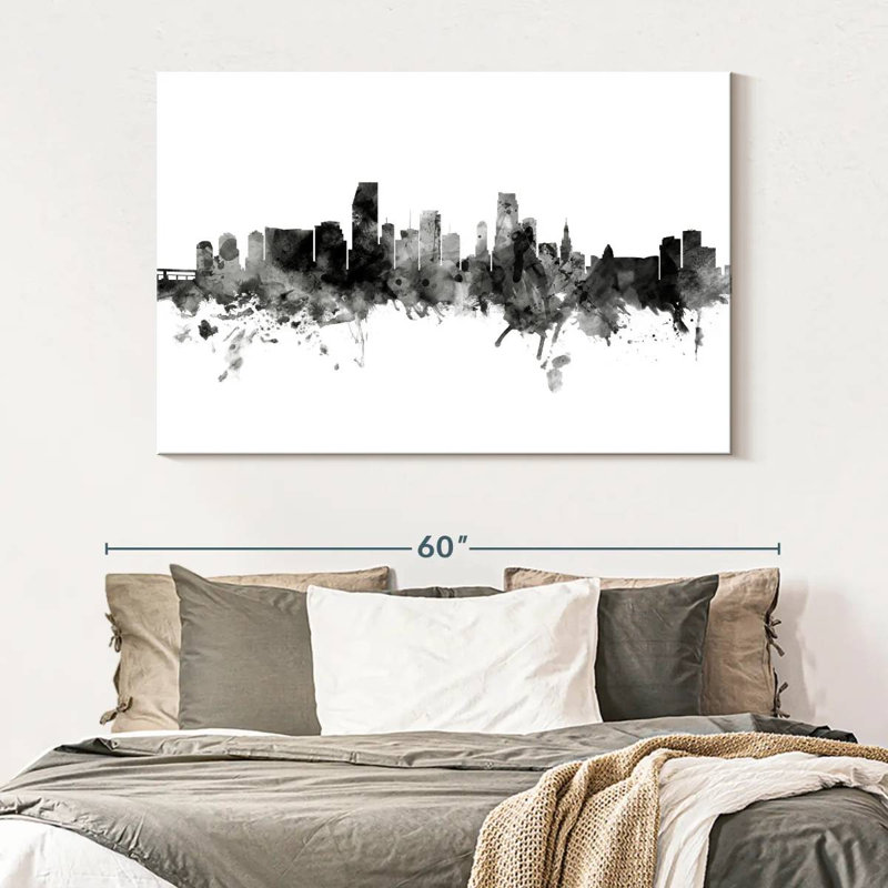 Miami, Floride, horizon V, H 34 po x l 51 po