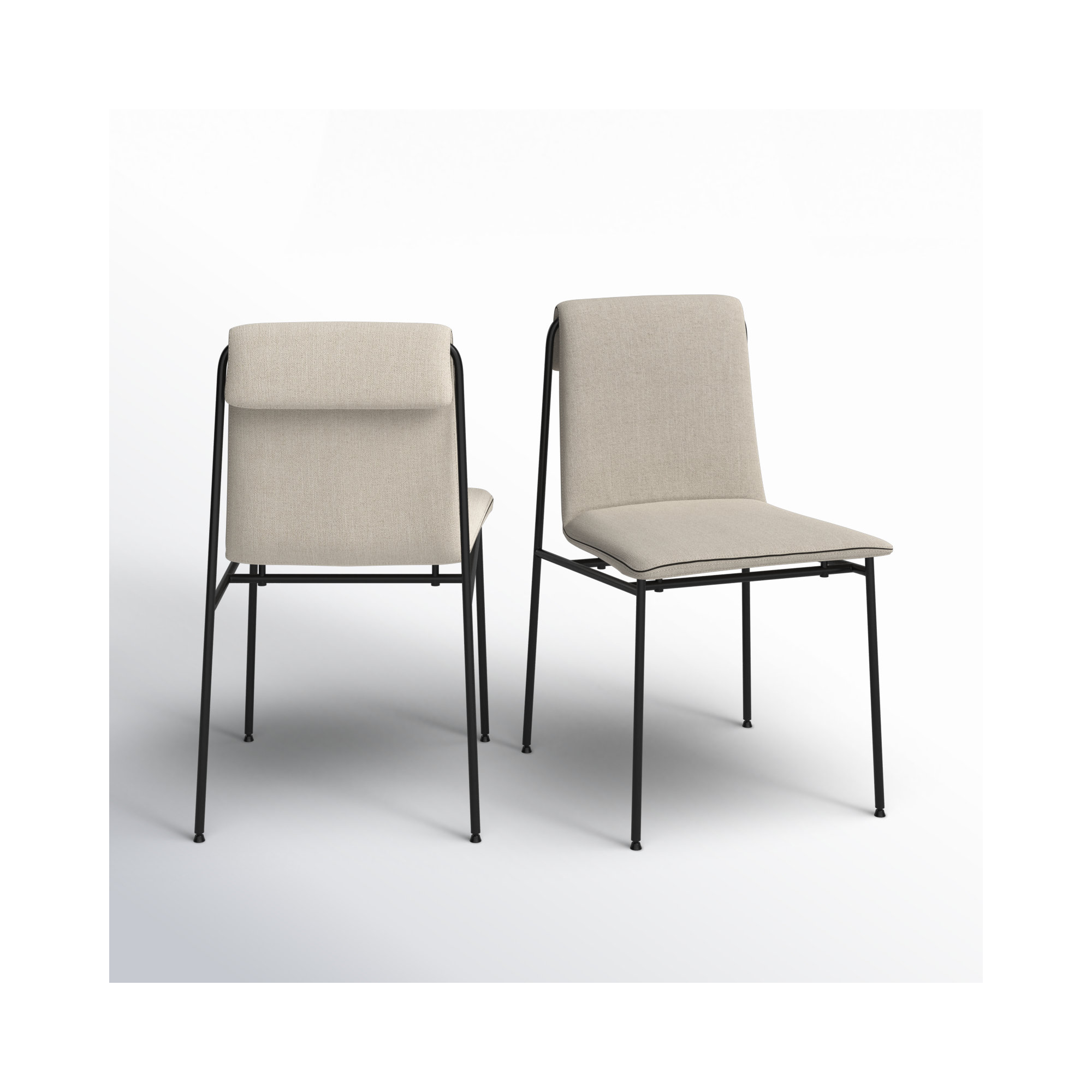 Kerey Metal Frame Dining Chair, Tan