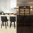 26" Height 360° Swivel Counter Bar Stools Faux Leather Upholstered Kitchen Island Stools, Wrinkle-Resistant & Wipe-Clean (4-Stool Set)-562067654-562067658