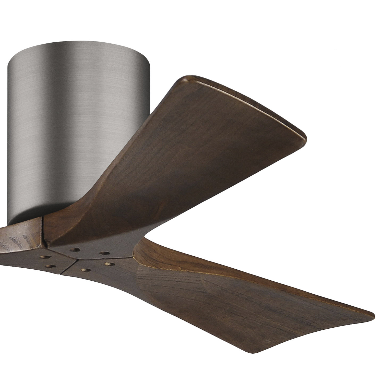 Olivier 3 Blade Ceiling Fan, Walnut Tone, Brushed Pewter, 42"