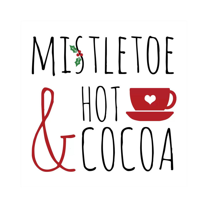 Mistletoe And Hot Cocoa by Anna Quach - Wrapped Canvas Print, 45.72 cm H x 45.72 cm W