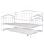 Lit de jour simple Fox avec lit gigogne simple, blanc-888285899