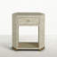 Windsor Bone Inlay Nightstand - 1 Drawers, Natural Bone