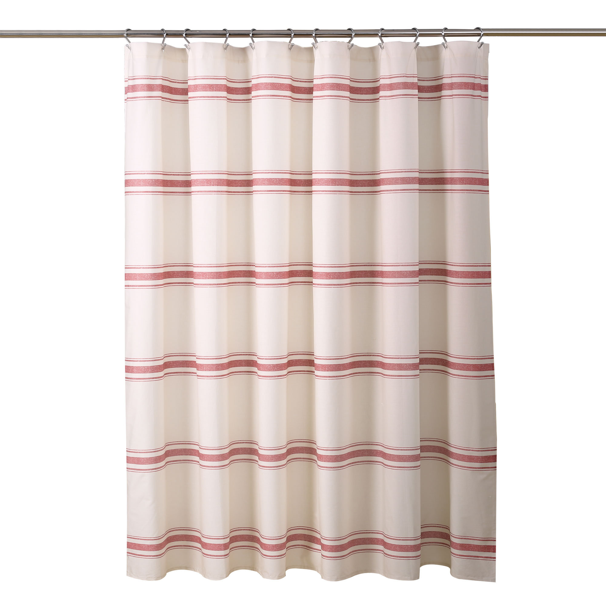Gilroy Cotton Shower Curtain, Red