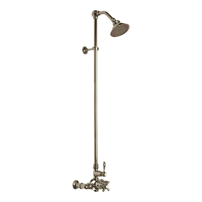 Exposed Thermostatic Shower System by Strom Living P1022M, Matte Nickel