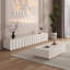 Meuble télé moderne en bois manufacturé blanc-424549151