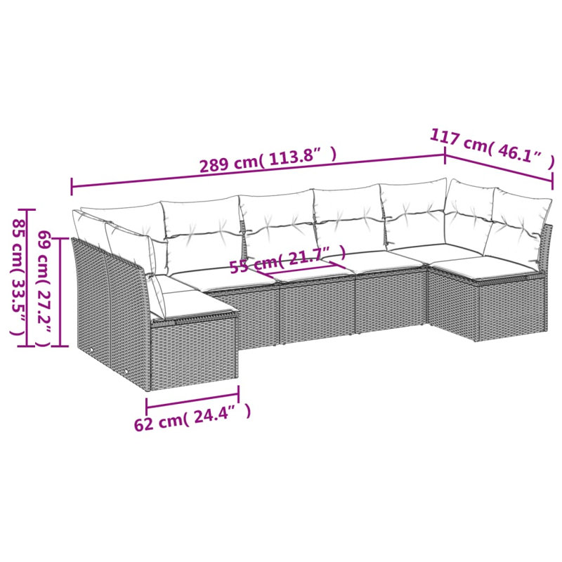 Ensemble de canapé d'extérieur Vidaxl