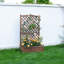 Boîte à fleurs en bois pour jardin avec treillis-1773515589