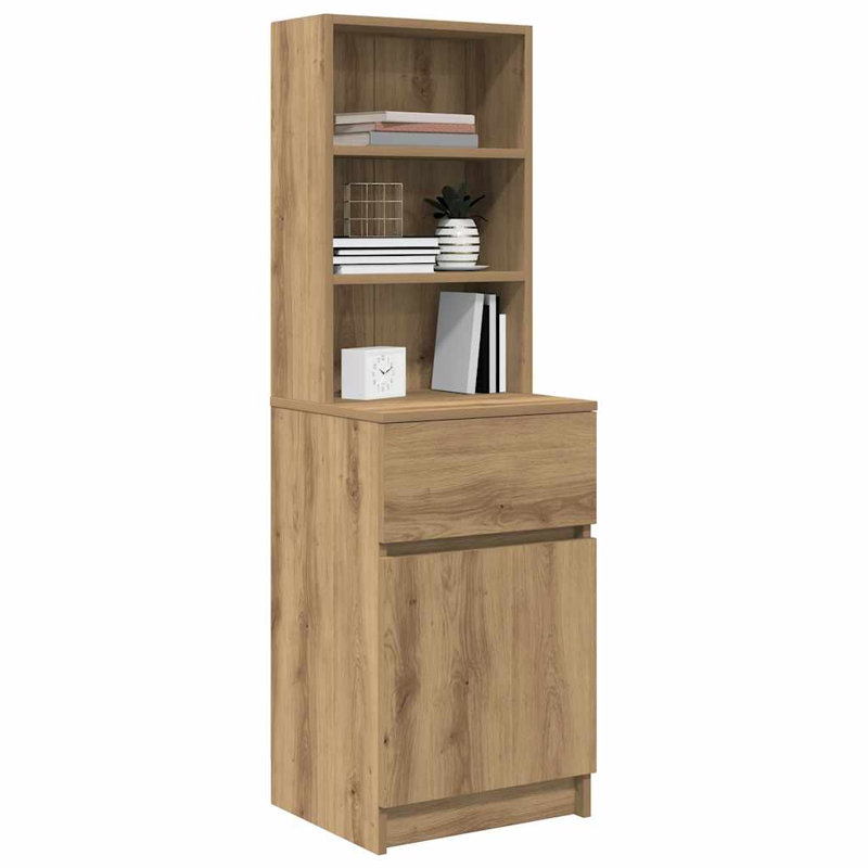 Bedside Cabinet 39X35x125 Cm Engineered Wood, Artisan Oak