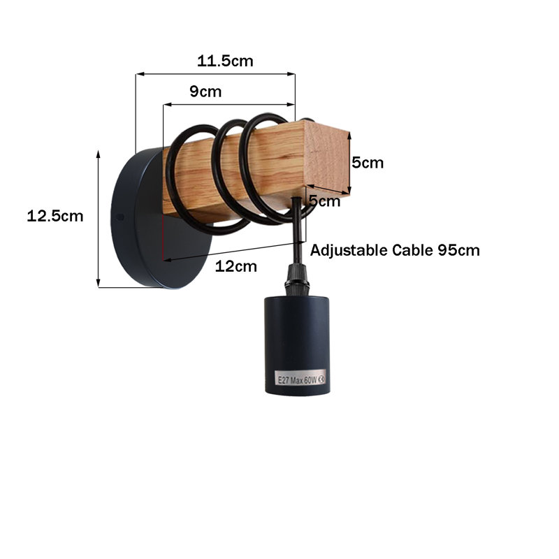 Madden Armed Sconce, Black