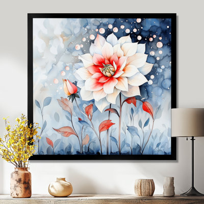 «Bloom of Dahlias Wisdom In Winter II», impression d'art mural Dahlia