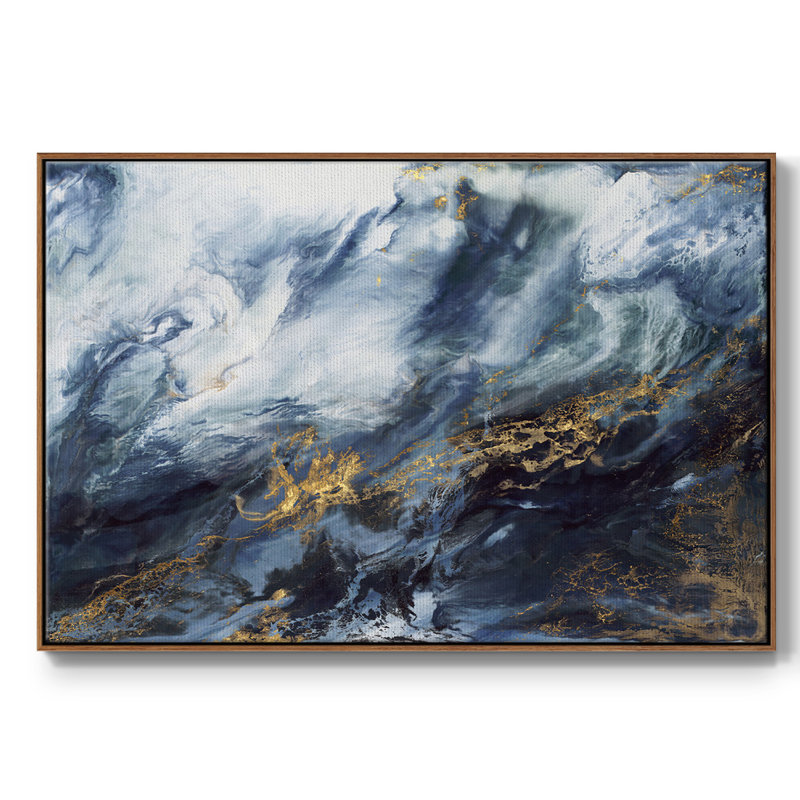 Anticipation V1, reproduction d'art sur toile, H 17 po x l 25 po x P 2 po, Toile encadrée noyer flottant