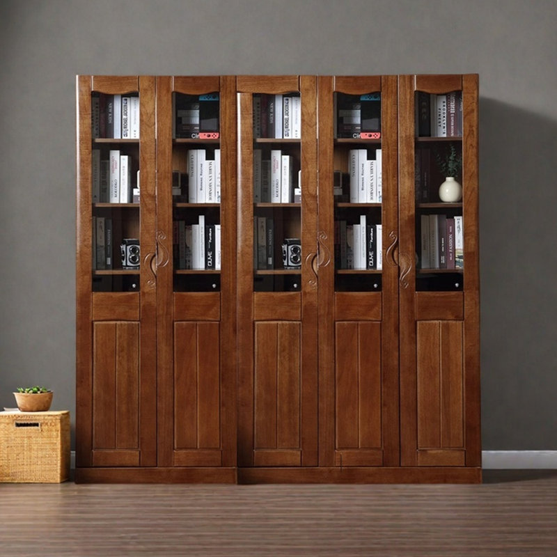 Bibliothèque entièrement en bois massif