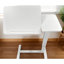 Table roulante mobile en blanc, hauteur réglable pour ordinateur portable, coffre-fort et lit Bureau ergonomique blanc avec roulettes
