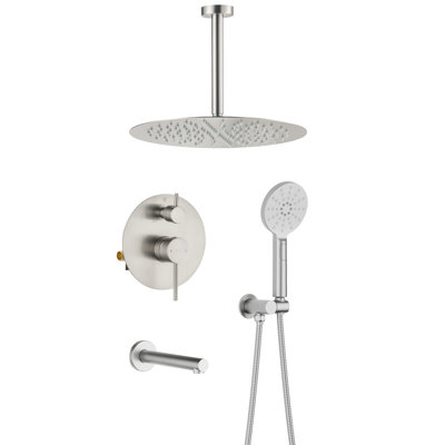 Dual Function Complete Shower System with Rough in-Valve
