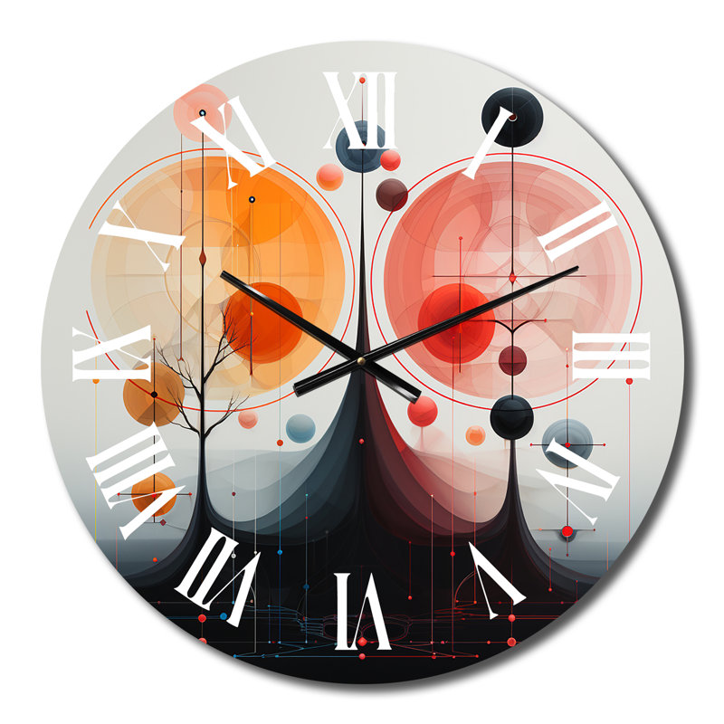 Horloge murale abstraite minimaliste, Petit
