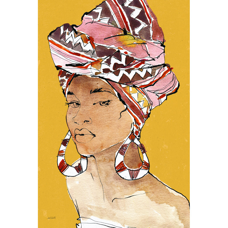 Flair africain VI terreux, H 20 po x l 30 po x P 1,25 po