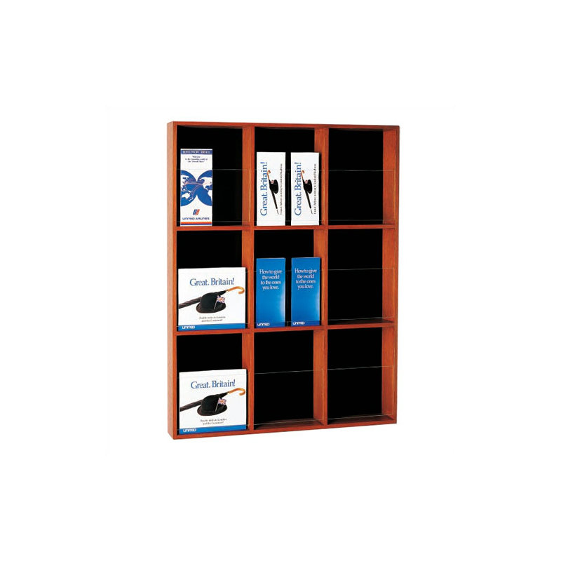 Peter Pepper 38'' H Magazine Rack, Black, Natural Maple