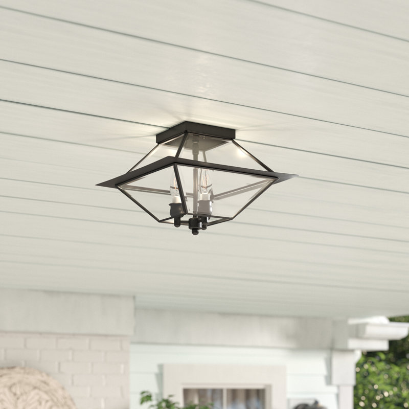Boto W 3 - Bulb LED Outdoor Flush Mount Outdoor Flush Mount, Black