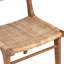 Emo Natural Finish Teak And Natural Woven Rattan High Back Dining Side Chair