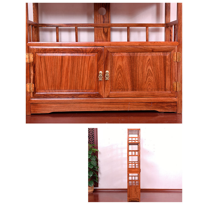 Nouvelle bibliothèque de style rétro chinois, H 77,9 po x l 38,6 po x P 13,8 po, 1