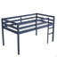Structure de lit en métal, structure de lit simple avec tête de lit, structure stable, rangement sous le lit, aucun sommier requis, noir