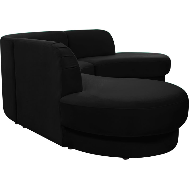 Isnesh Velvet Curved Sectional Symmetrical