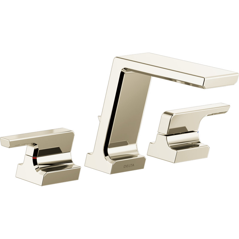 Pivotal Double Handle Deck Mounted Roman Tub Faucet Trim, Polished Nickel