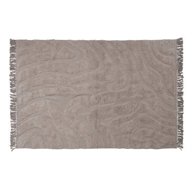 Tapis touffeté en coton avec frange