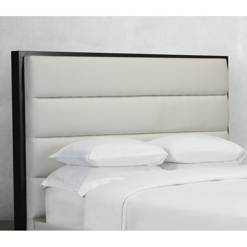 Tête de lit à panneau rembourré Hedon, Argent, Grand