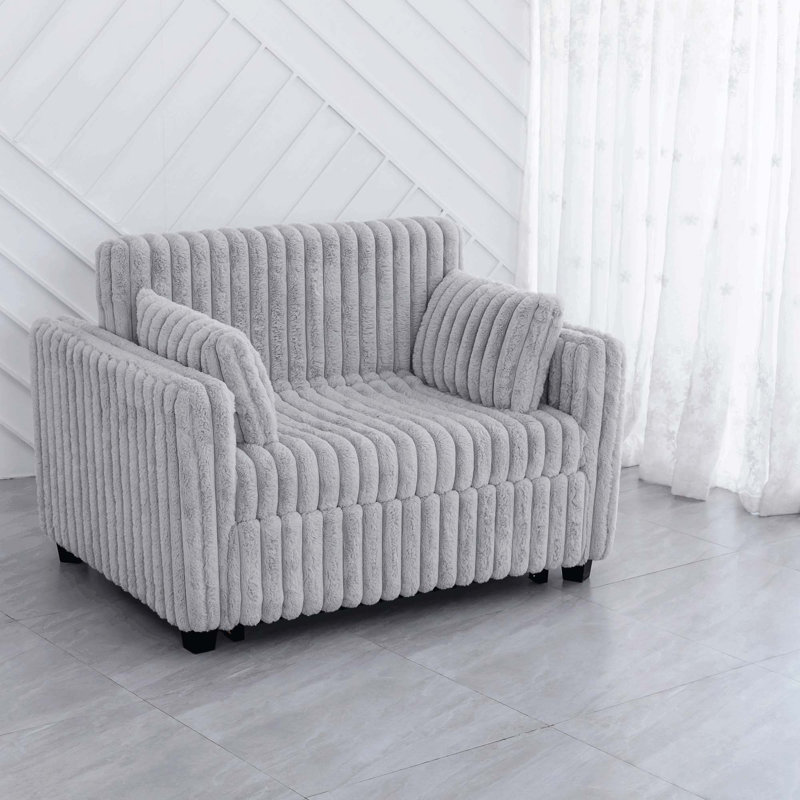 Canapé-lit convertible 3-en-1, Microfibre gris clair