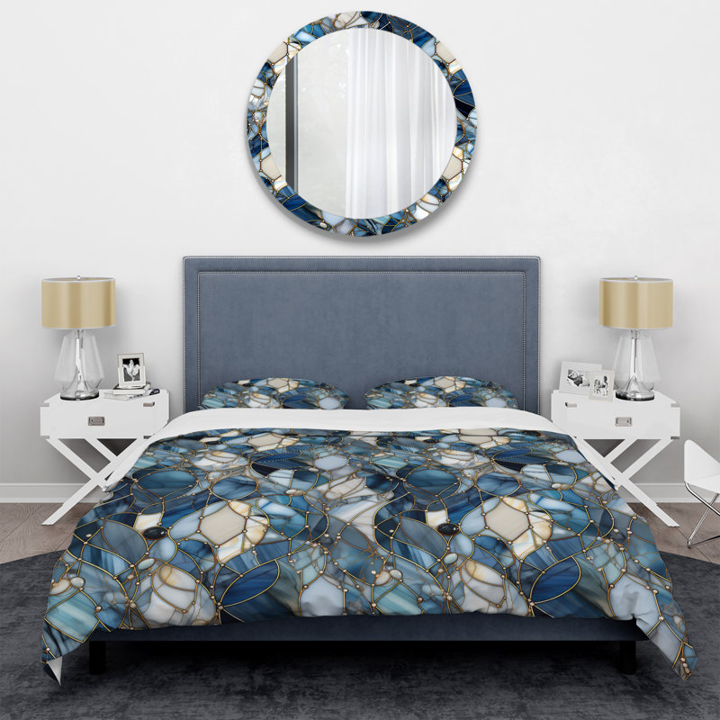 Fantasy Marble Pattern II - Marble Duvet Cover Set - Microfiber Polyester, King Duvet Cover + 2 King Shams