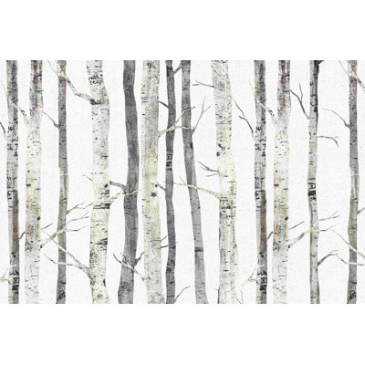 Graphic Birches - Impression sur toile tendue