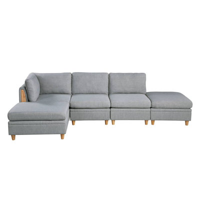 Upholstered L-Shaped Sectional Reversible