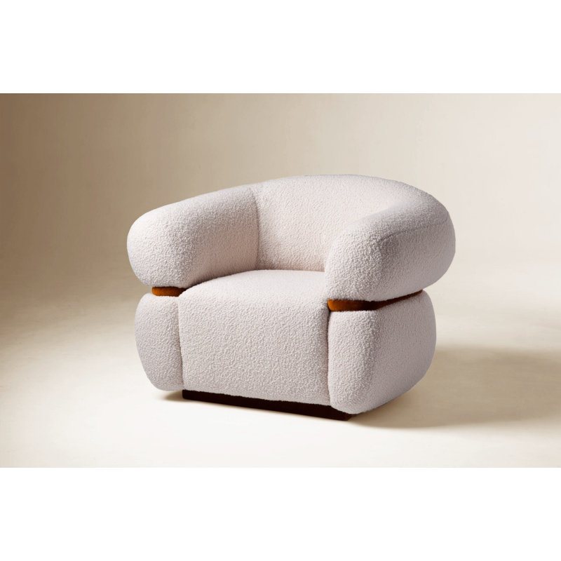 Malibu Barrel Chair, Fog Velvet