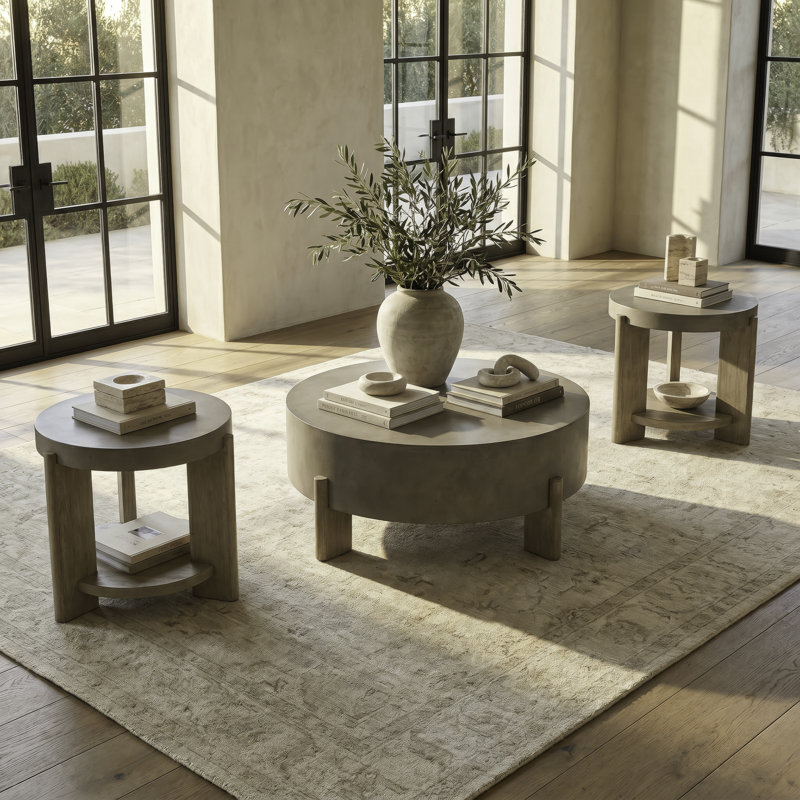 Ensemble de tables basses 3 pièces Barchetta