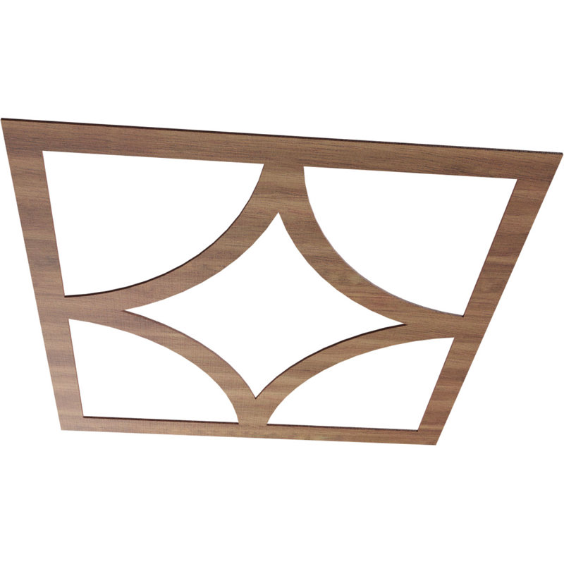 Médaillon de plafond ajouré en bois Statesman, Noyer, H 40 po x l 40 po x P 0,38 po