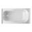 Kingston Brass Aqua Eden 60-Inch Acrylic Rectangular 3-Wall Alcove Tub with Armrests and Anti-Skid Surface-55204554