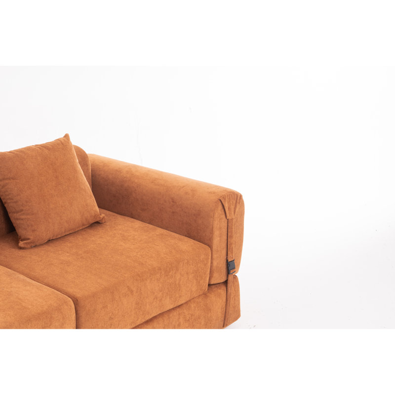 Canapé inclinable modulaire en mélange de polyester pour les loisirs en brun clair